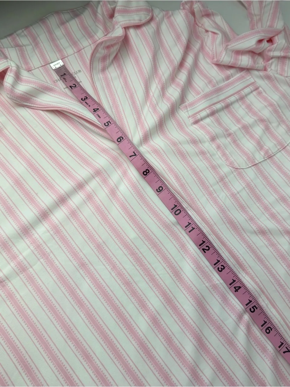 Charter Club Nightgown Womens XXL Pink White Long Sleeve Sleep Shirt Pajamas NWT